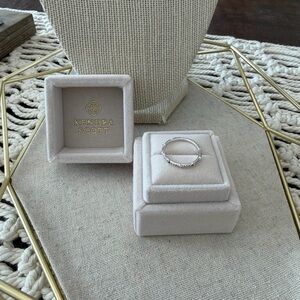 Kendra Scott Astrid 14k White Gold White Diamond Ring - Size 7 - New in Box